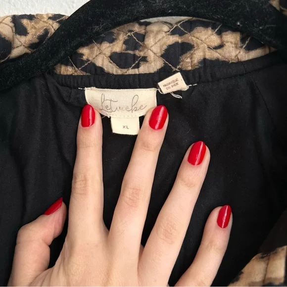 Anthropologie Leopard Print Quilted Jacket - Picture 5 of 13